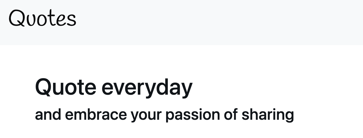 A Daily Quote Sharing Web App